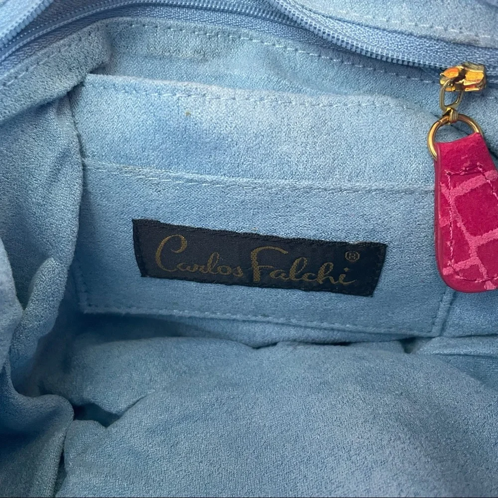 Carlos falchi pink drawstring leather bucket bag - Picture 12 of 14